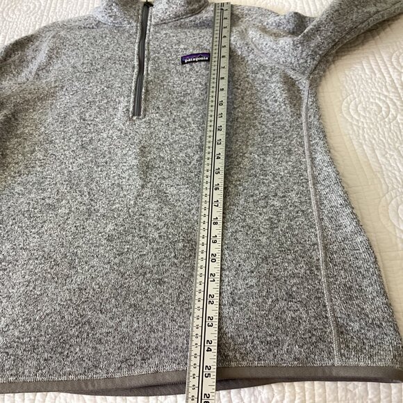 Patagonia Womens Grey Better Sweater 1/4 Zip Pullover Jacket Size L - Picture 11 of 11